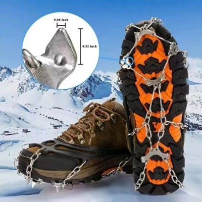 Outdoor Winter Wandern Klettern Schnee Spikes Steigeisen Stollen Kette Krallen Griffe Stiefel Abdeckung Eis Greifer Spike für Sc⋆Valeacell⋆11,73 €⋆⋆