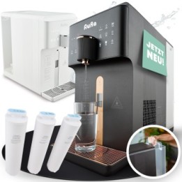 AURA | Countertop reverse osmosis system with hydrogen ioniser and hot water function, without a fixed water connection – White