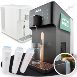 AURA W23 – Sistema de ósmosis inversa de sobremesa con ionizador de hidrógeno y función de agua caliente | Blanco / Negro