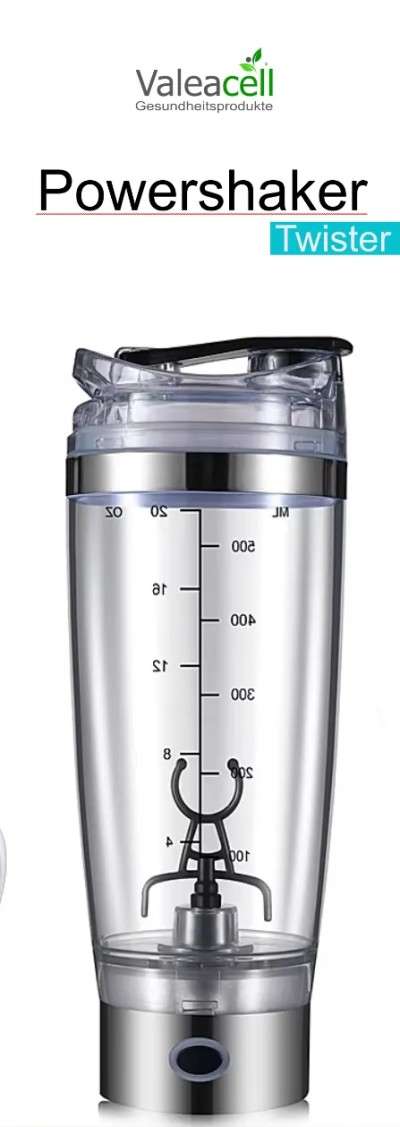 Power Proteinshaker Twister – Hochleistungs-Mixerflasche mit Zellwasser-Technologie (600 ml) - 6 762743275946Ionisiertes WasserP