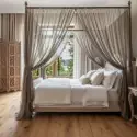 Baldacchino per letto con schermatura EMF in 100 % fibre d'argento - design quadrato schermatura EMF superiore di 55,1 db