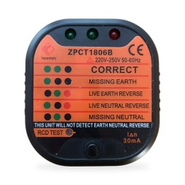Tester per prese con test differenziale – verifica la messa a terra della presa