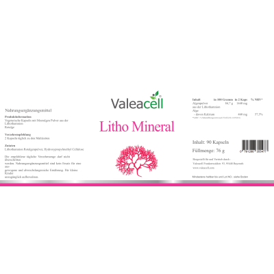 Litho Mineral | 90 capsules in an amber jar | Valeacell