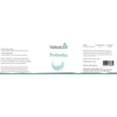 Probiotici | 60 capsule in vetro ambrato | Valeacell