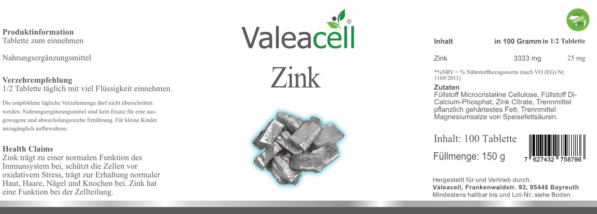 Zinek | Valeacell - 2