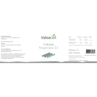 Calcium Magnésium 2:1 Label