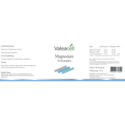 Magnesium Tri Complex | 90 kapsúl | Valeacell