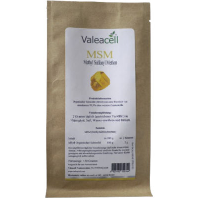 MSM (Methyl Sulfonyl Methane) | 150 g in paper bag | Valeacell