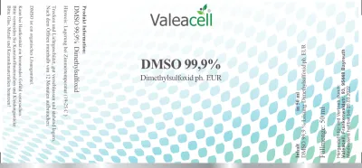 DMSO 99% Ph. EUR. | Valeacell Label DMSO 99% Ph. EUR. | Valeacell Label