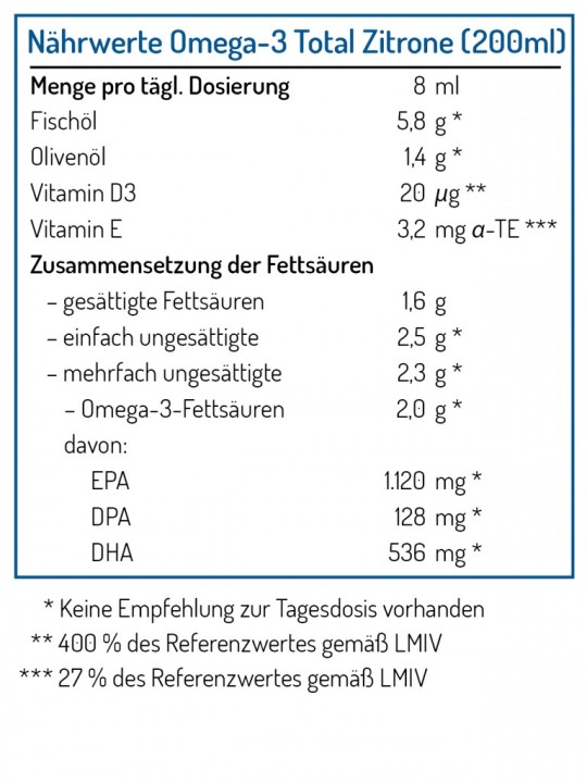 Omega-3 Öl - Zitronengeschmackl - 2