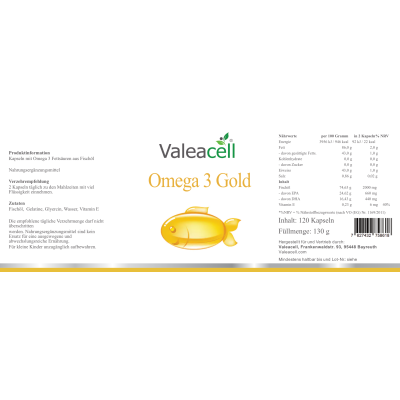 Omega 3 Gold | 90 kapslí | Valeacell