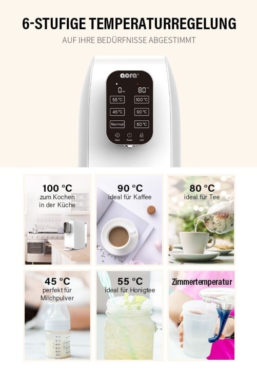 AORA - Impianto mobile a osmosi inversa con funzione di acqua calda, senza necessità di collegamento all'acqua - 9