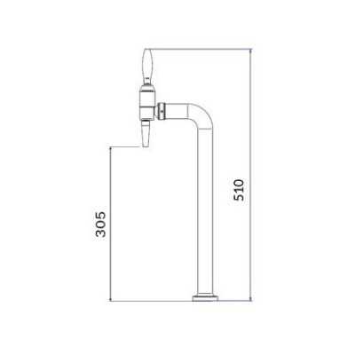 Appareil à gazéifier l'eau Lok Incl. robinet GALLARDO en acier inoxydable chromé, avec compensateur