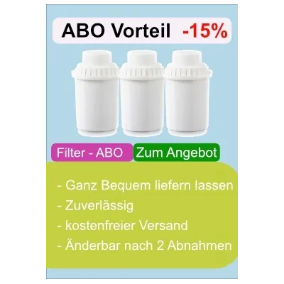 Filter Cartridge 3er - Abo - Kompatibel auch zu Sanus Karaffe