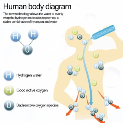 zelluläre Gesundheit Nährstoffaufnahme Blutzuckerregulierung HbA1c Ebenen hochwertiges Borosilikatglas wasserstoffreiches Wasser