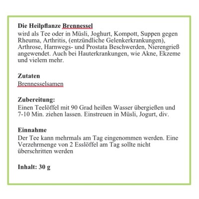 Brennnesselsamen Vorteile & Wirkung für Gesundheit und Vitalität