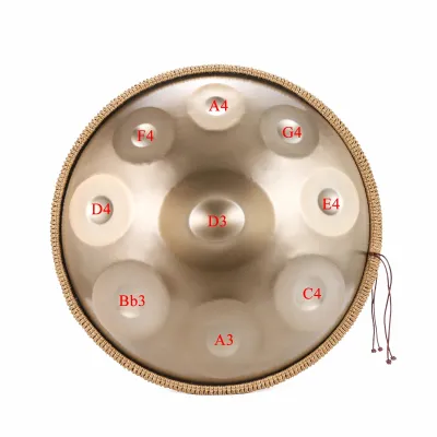 Handpan 432Hz 9 Noten d Moll Gold Pantam 440Hz Stahl Hand pfanne Trommel 10 12 Noten 22 Zoll Yoga Meditation Musik instrumente