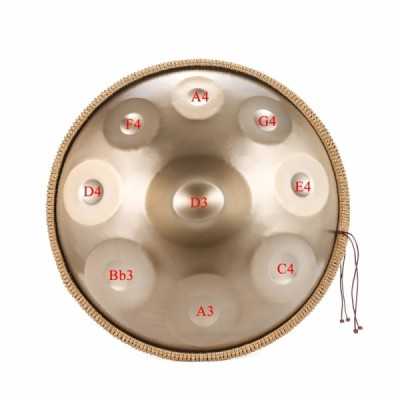 Handpan 432Hz 9 Noten d Moll Gold Pantam 440Hz Stahl Hand pfanne Tromm