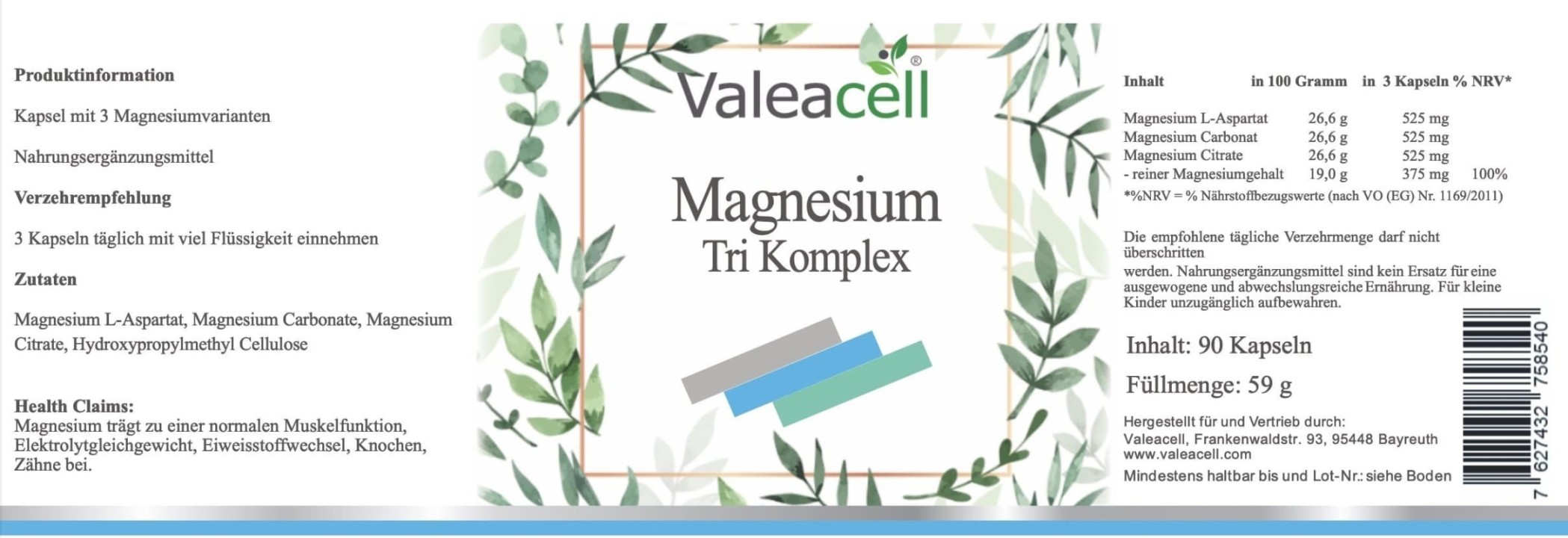 Hořčík Tri Komplex | Valeacell - 2