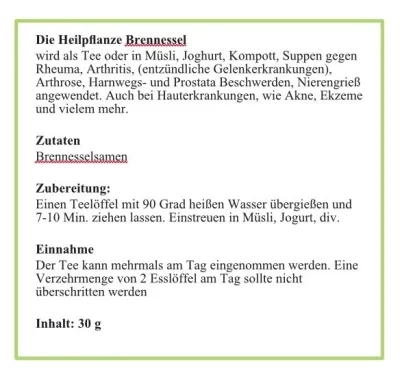 Brennesselsamen 30 g - 2