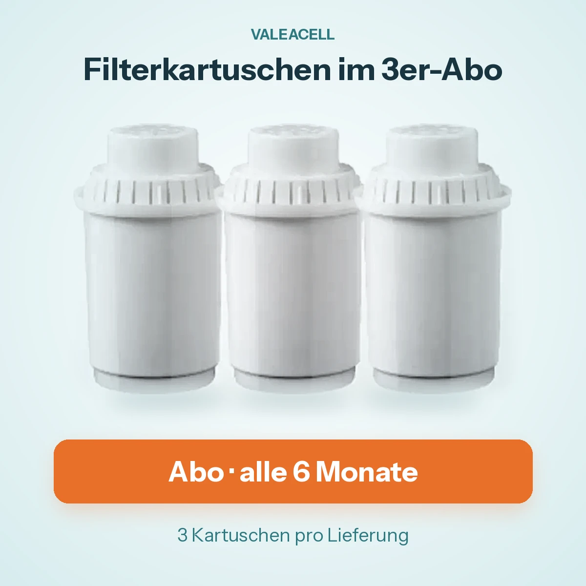 Filterkartuschen im 3er-Abo – Abo alle 6 Monate, 3 Kartuschen pro Lieferung
